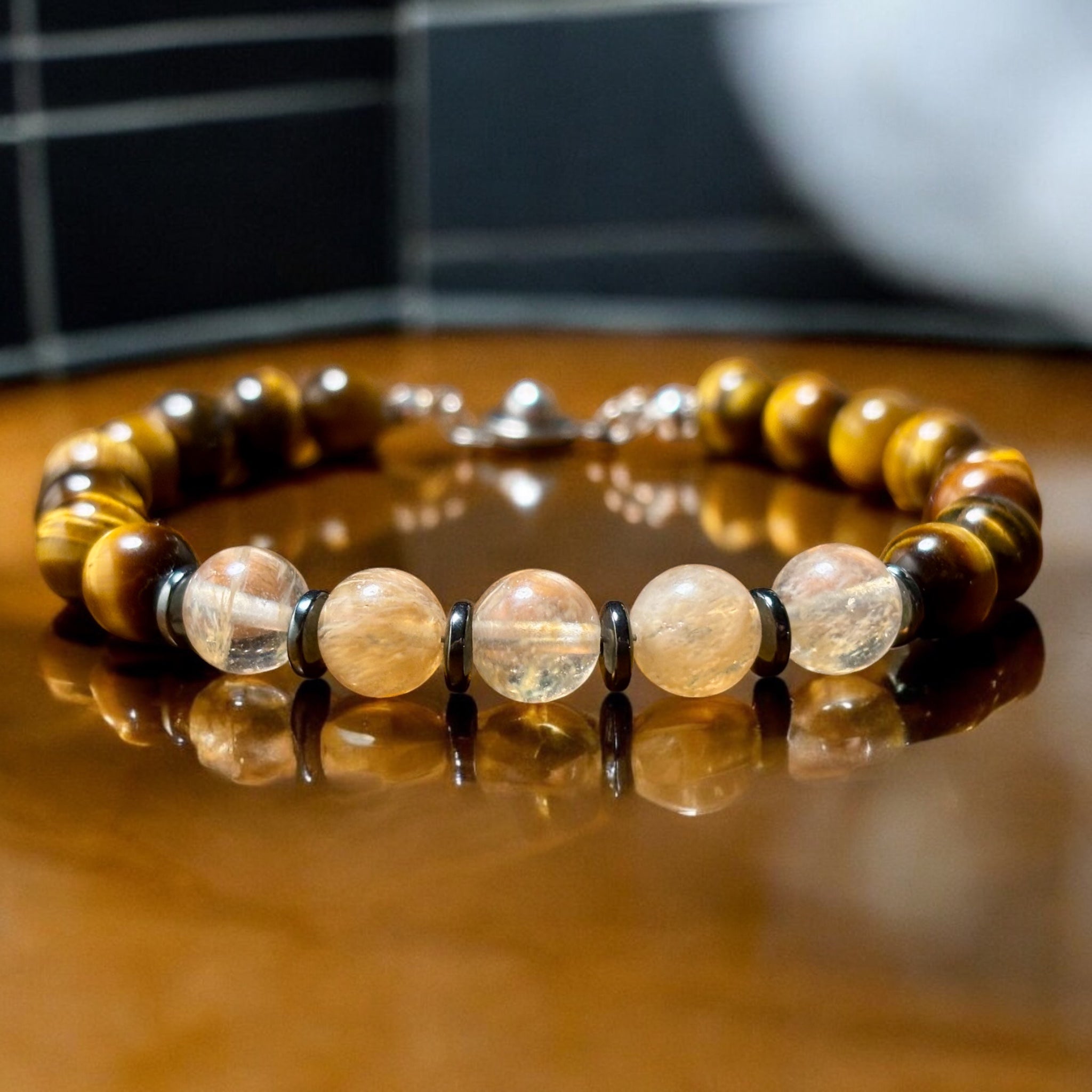 Golden Tiger’s Eye & Quartz Power Bracelet