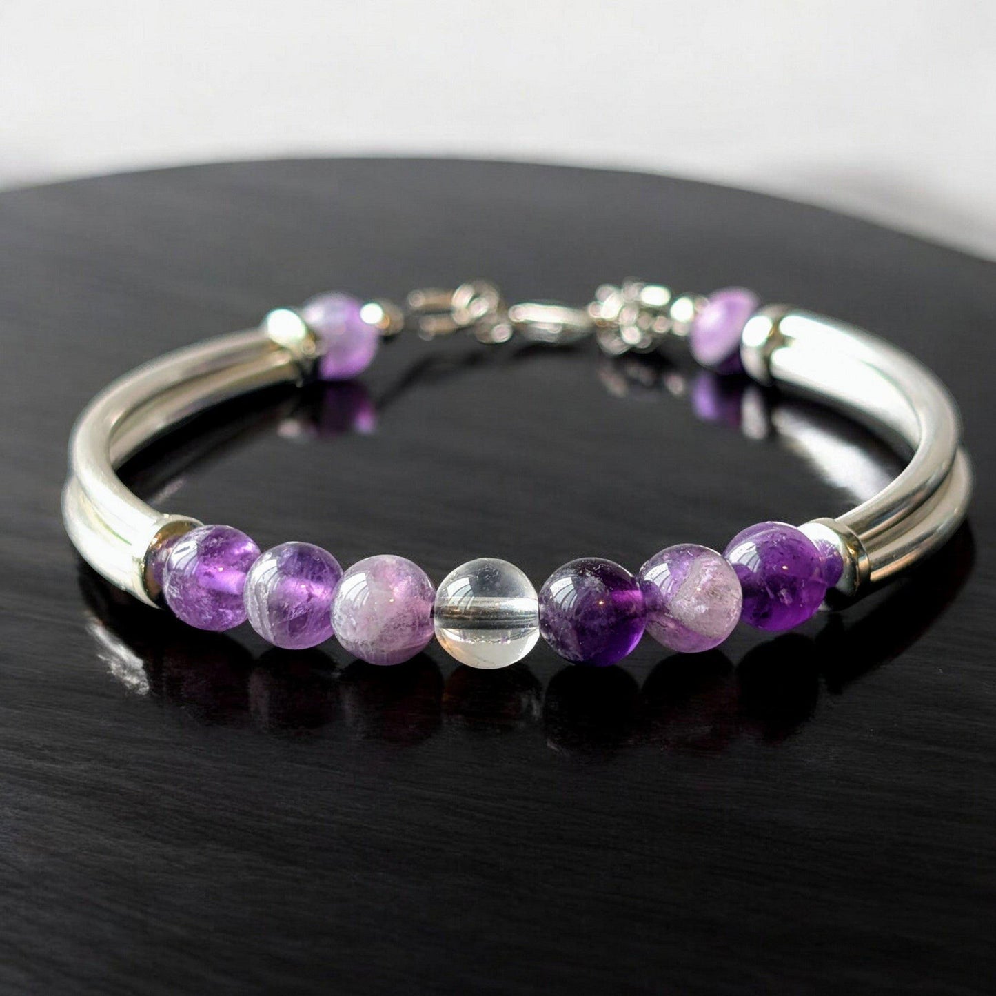 Amethyst and Quartz Bracelet