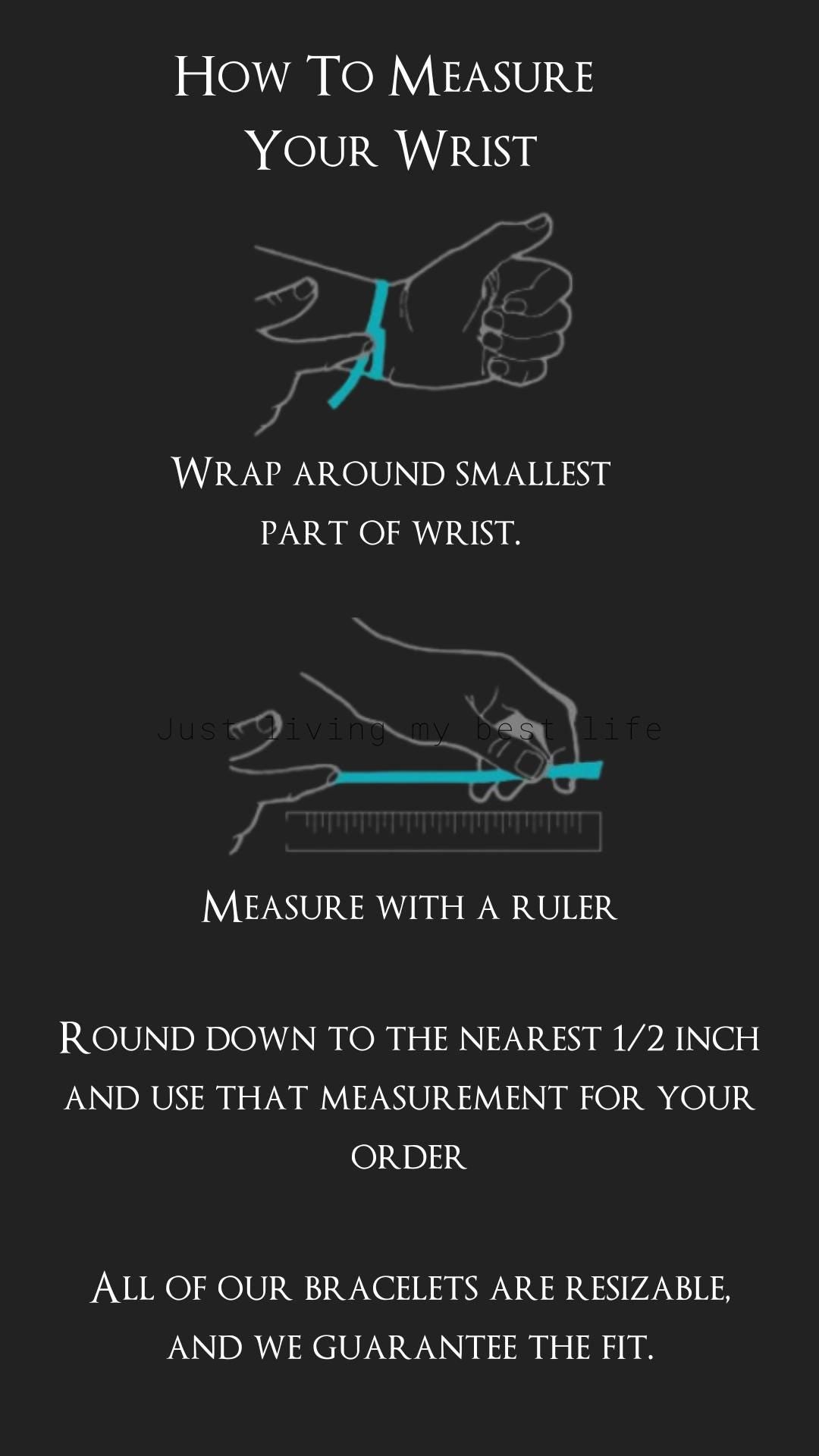 a poster with instructions to measure your wrist