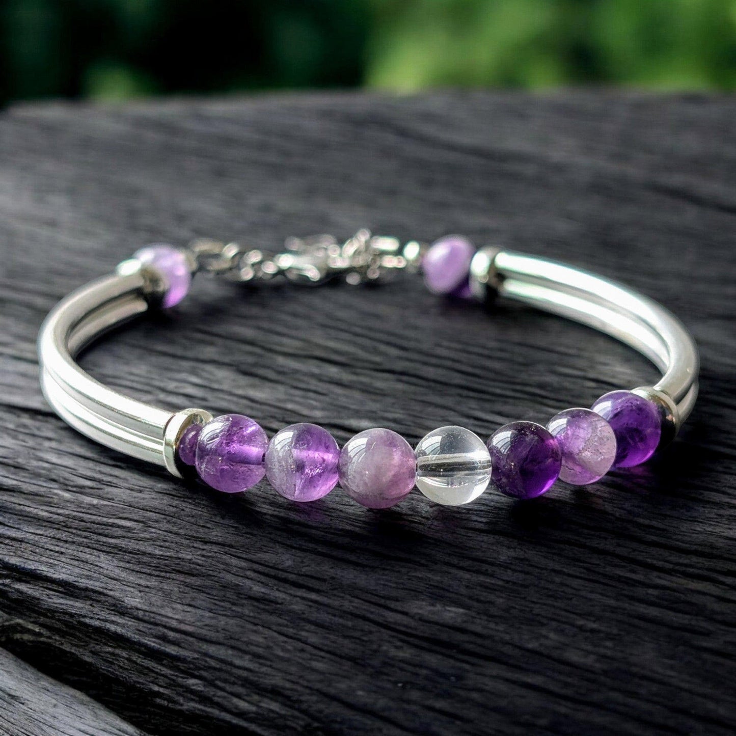 Amethyst and Quartz Bracelet